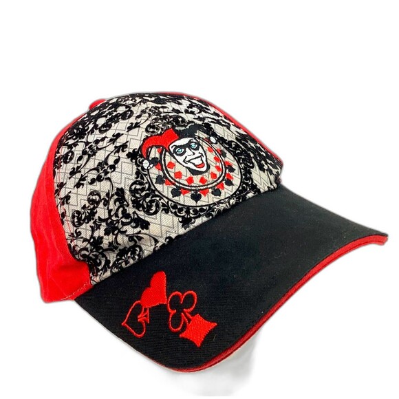 Six Flags -Harley Quinn-Suicide Squad/Batman-Red/Black Baseball Hat- 100% Cotton - Picture 1 of 10